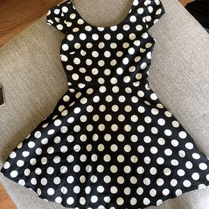 Vintage style, Black and white polka dot forever21 dress size small